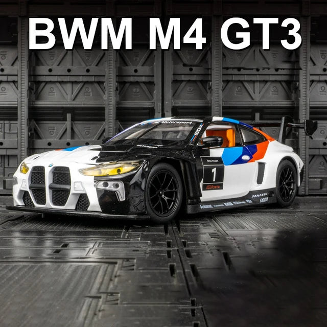 Sam's Toy World 1:24 BMW M4 GT3 AUDI R8 LMS WASA Joint Edition Alloy Sports Car Model Diecasts Metal Racing Car Model Sound Light kids Toys Gift