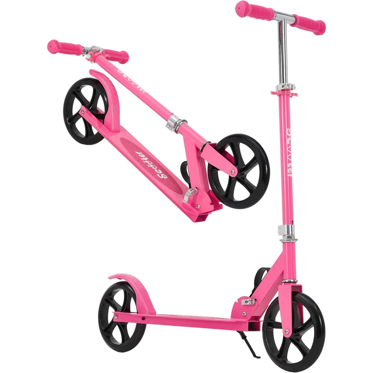 Sam's Toy World Ride Kick Scooter for Kids Teens & Adults Ages 3-12 Years, Foldable Lightweight Design, Large 2 Wheels, Adjustable Handlebar, Non-Slip Deck & Sturdy Aluminum Frame jumbo size