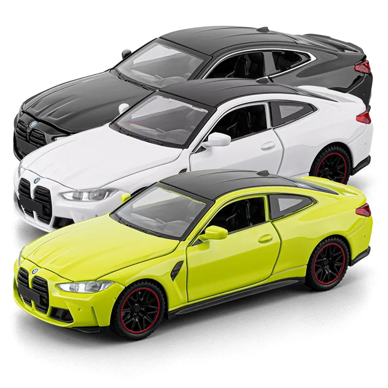 Sam's Toy World Limited Edition 1:32 Simulation Top Sports Car BM M4 Alloy Model Car with Sound and Light Boys' Toy Gift Collectibles