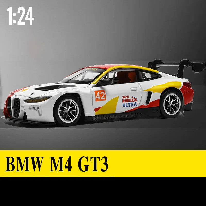 Sam's Toy World 1:24 BMW M4 GT3 AUDI R8 LMS WASA Joint Edition Alloy Sports Car Model Diecasts Metal Racing Car Model Sound Light kids Toys Gift