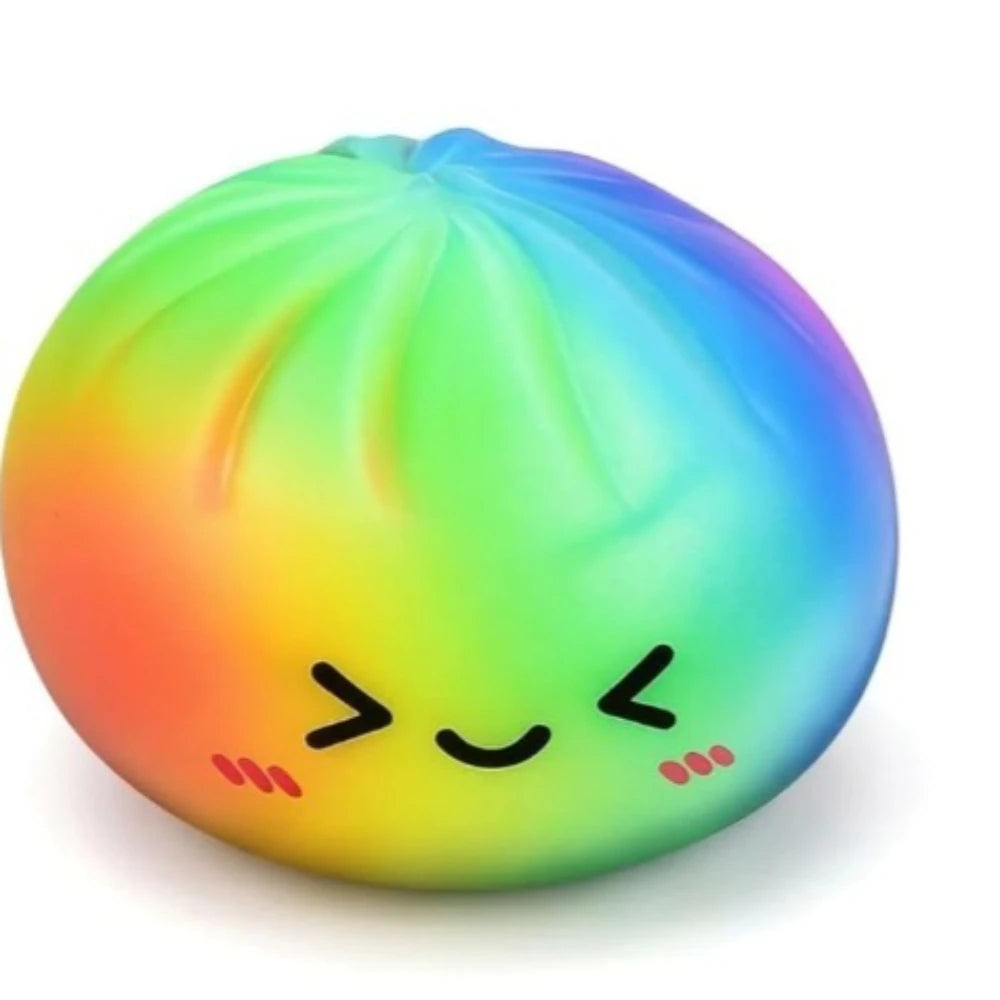 Sam's Toy Color Dumpling Squishy Toy with Bamboo Slow Rising Stress Relief Fidget Ball Soft Squeeze Toys for Adults & Kids