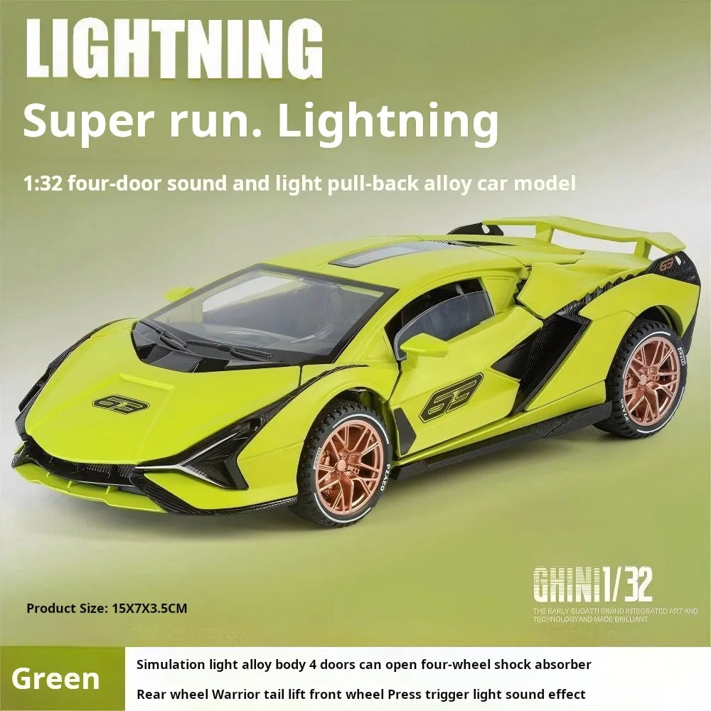Sam's Toy World Limited Edition 1:32 Simulation Top Sports Car BM M4 Alloy Model Car with Sound and Light Boys' Toy Gift Collectibles