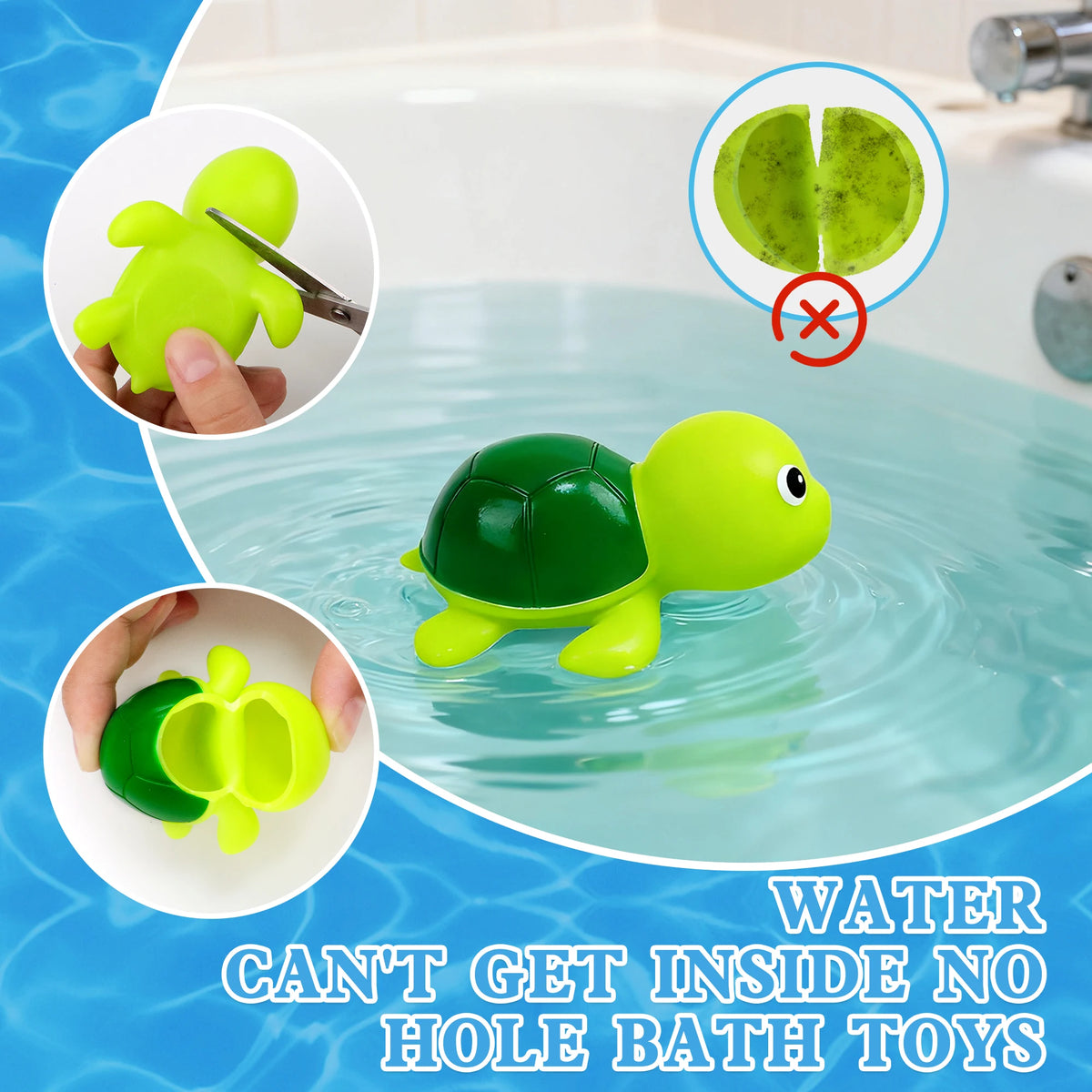 8pcs Mold-Resistant Sea Animal Bathtub Shower Toys Bathing Water Play Clockwork Toy for Kids Birthday Gifts