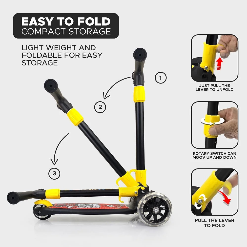 Smart Kick Scooter With Led Lights Wheels New Sam's toy samstoy.in