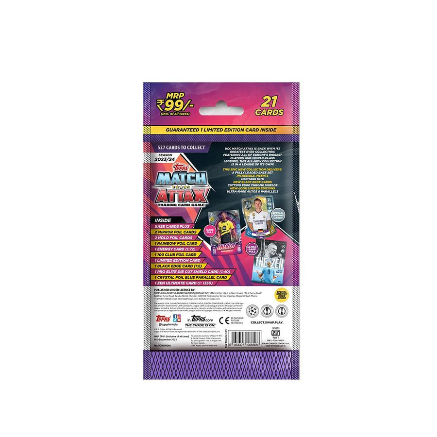 Topps Match Attax 23/24 Smart Game Pack MRP ₹:99 | SAMS TOY WORLD | AHMEDABAD | GUJARAT - samstoy.in