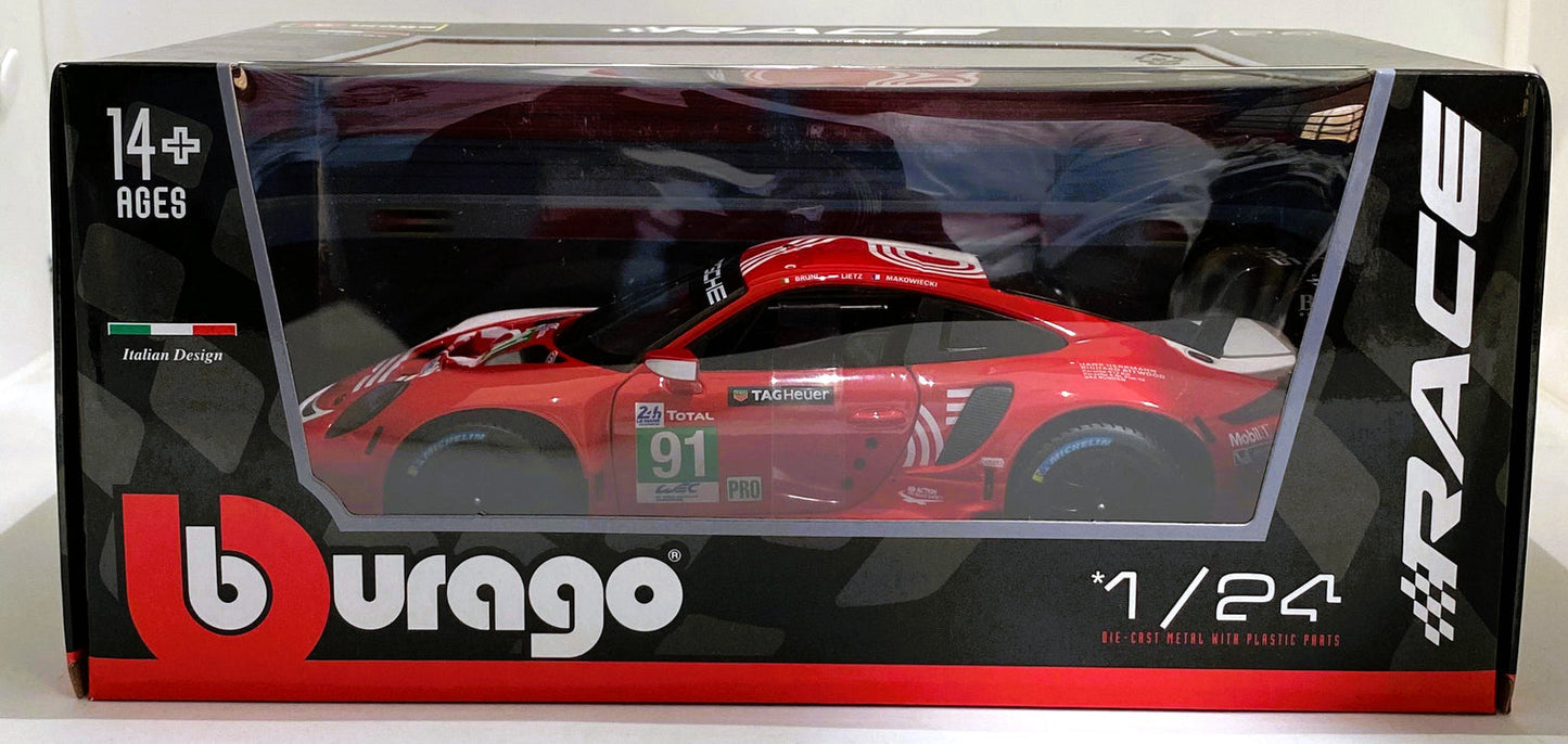 Bburago RACING series Porsche 911 RSR LeMans 2020 1/24 | Diecast Model Car | Sam Toy Ahmedabad