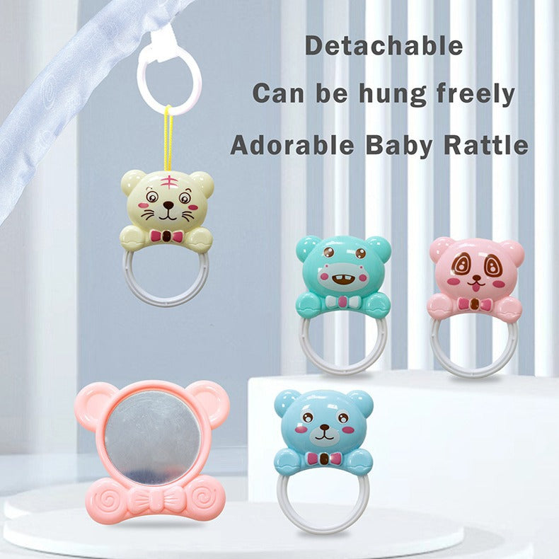 Adorable Baby Rattle in Blue, Pink, and Green for Infant by Sam's Toy World