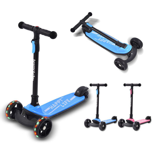 Portable balance bike for children ai sams toy Ahmedabad Gujarat in blue and pink with foldable design and LED wheels