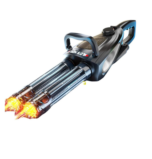 Black automatic electric water gun with LED holi gun at Sam's World Ahmedabad, designed for outdoor fun