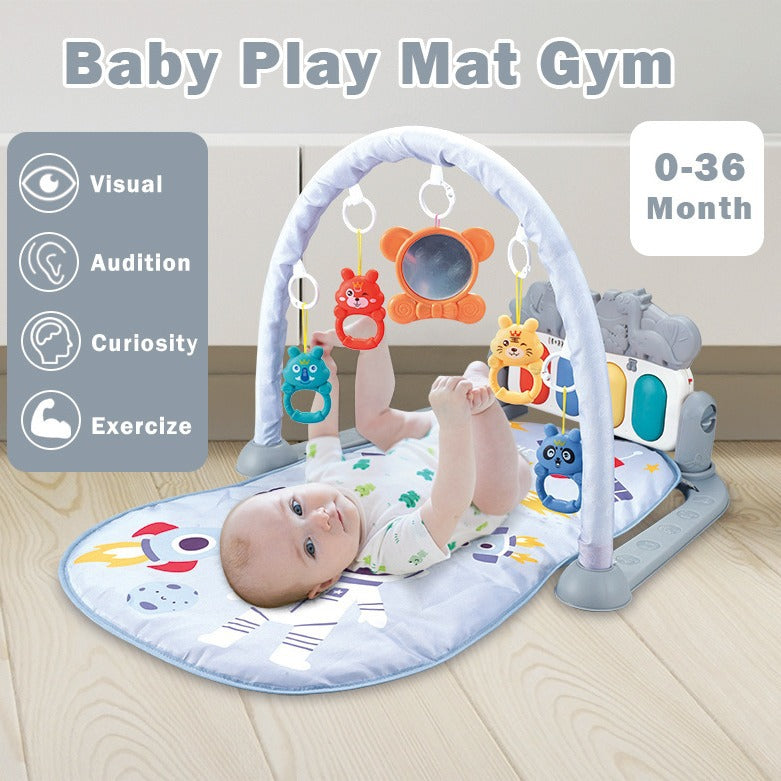 Infant play gym with colorful hanging toys for visual and auditory stimulation, suitable as a toy for infant from Sam's Toy World