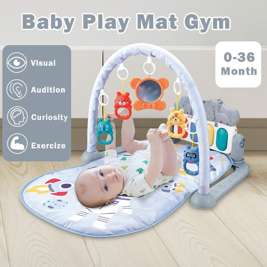 Infant play gym with colorful hanging toys for visual and auditory stimulation, suitable as a toy for infant from Sam's Toy World