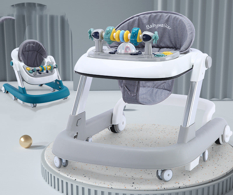 Sam's Toy World baby walker in gray with activity center for infants aged 6 months and up