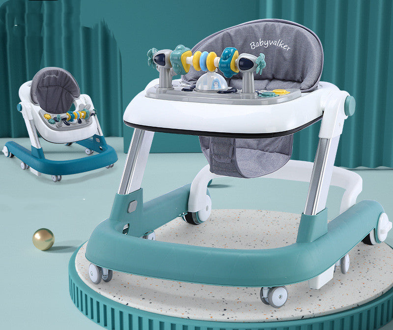 Baby walker from Sam's Toy World in teal with interactive features for infants aged six months and up