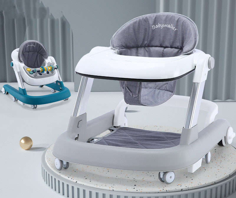 Sam's Toy World baby walker in gray for infants aged 6-12 months with adjustable seat and safety features