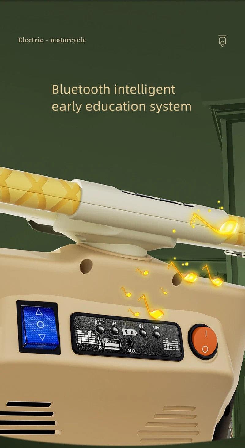 Bluetooth intelligent early education system control panel on battery operated kids scooter Ahmedabad Gujarat India