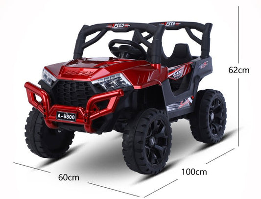 Battery operated ride on jeep for 1 To 5 kids Ahmedabad in red with black wheels and detailed design