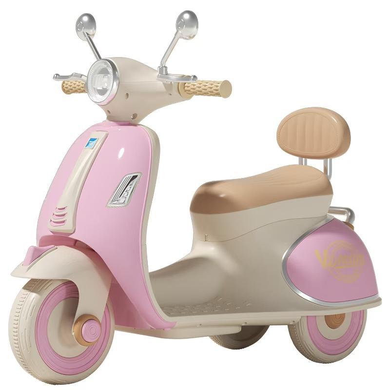 Pink electric scooter for kids at Sam's Toy World Ahmedabad, side view, perfect for outdoor fun