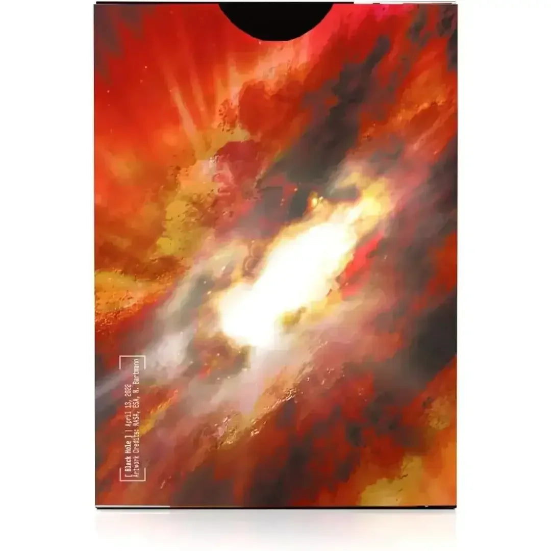 Colorful abstract design on Parksons gaming playing cards box, front view for card games