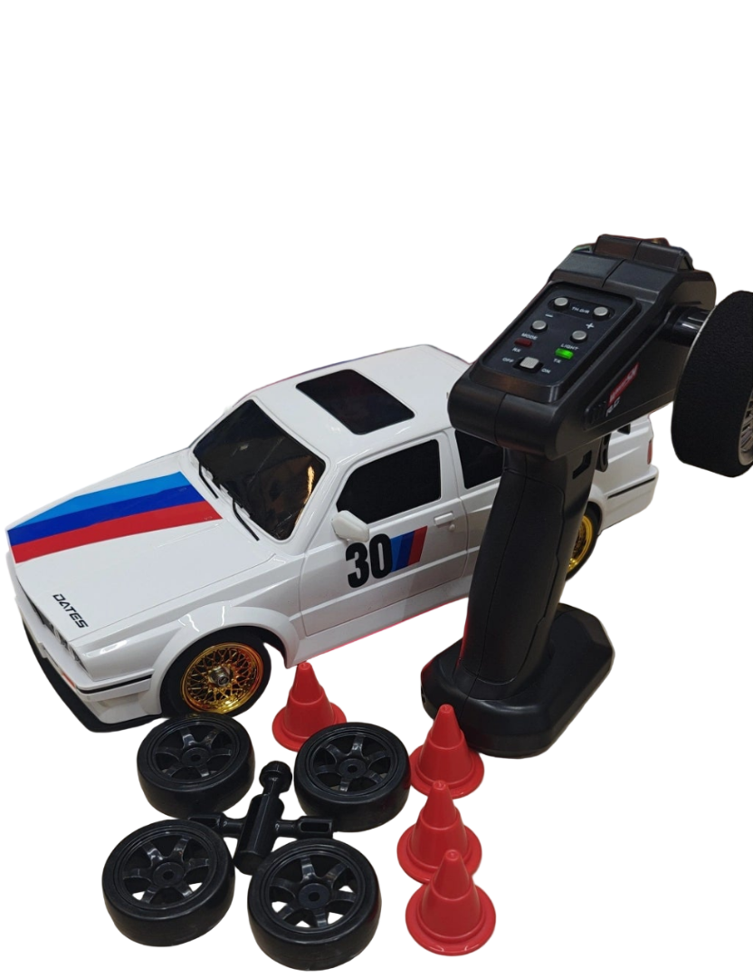 BMW DRIFT CAR 30KM HIGH SPEED E30 HOBBY GRADE M3 in white with remote; ideal for ages 8 and up from Sam's Toy World