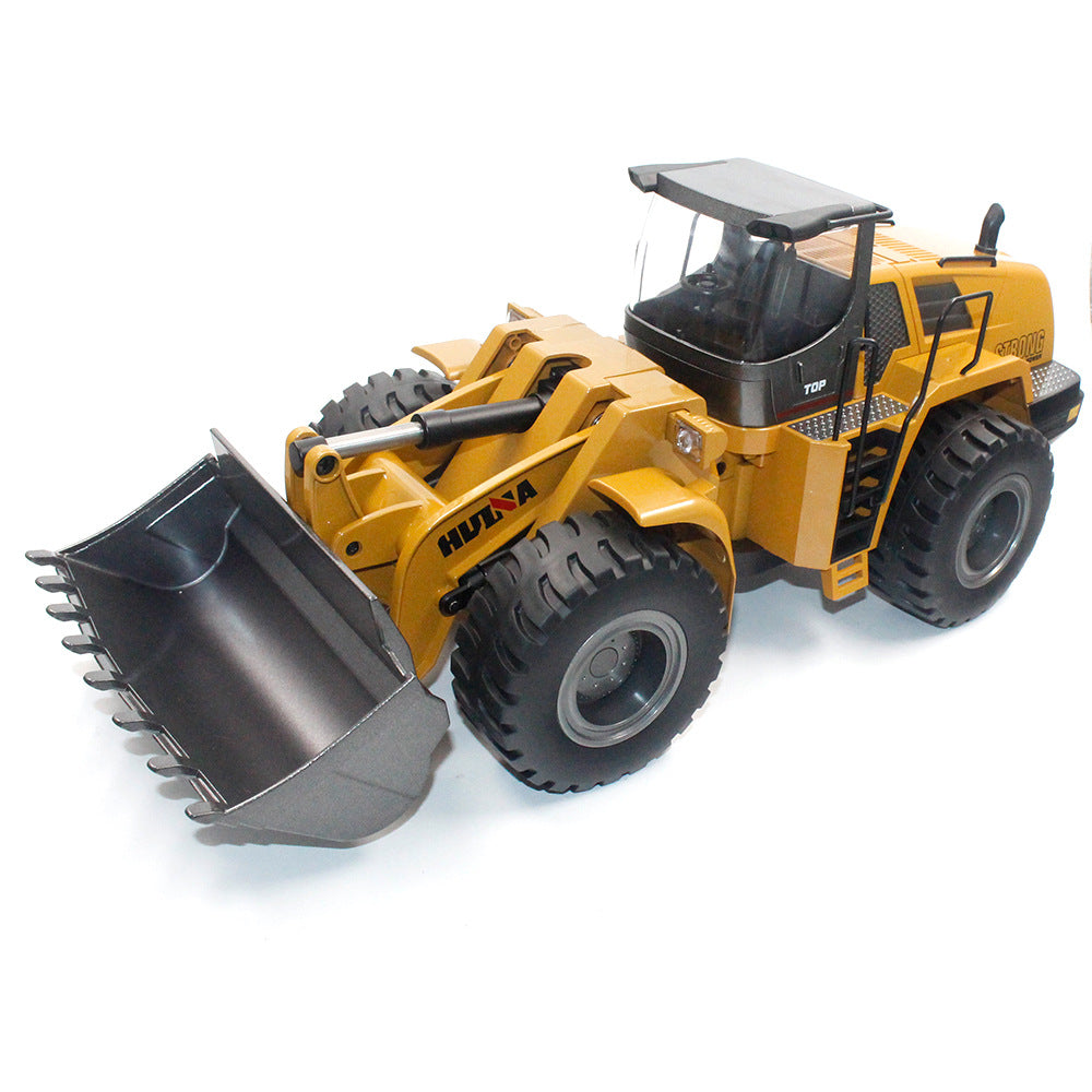 Hutina Bulldozer remote control car RC car in yellow with functioning bucket for ages 6 and up from Sam's Toy World