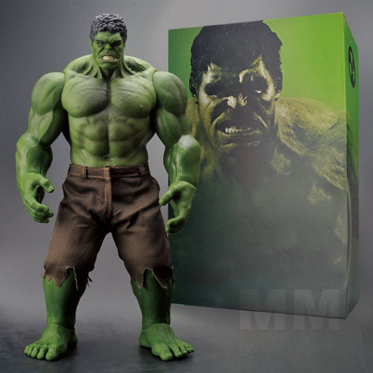 Buy 42 inch giant Hulk action figure online India in green with muscular details and fabric shorts