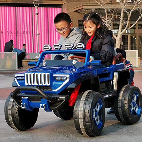 Kids riding blue toy battery car outdoors Buy Big safe battery car for 1 to 12 years kids at Sam's Toy Ahmedabad