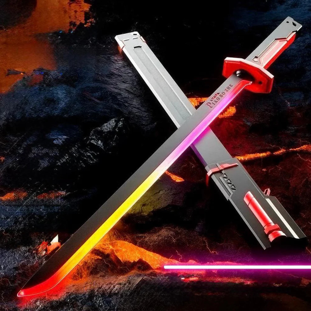 Colorful katana sword kids lightsaber sword with smoke effect, side view, perfect for imaginative play in Ahmedabad Gujarat