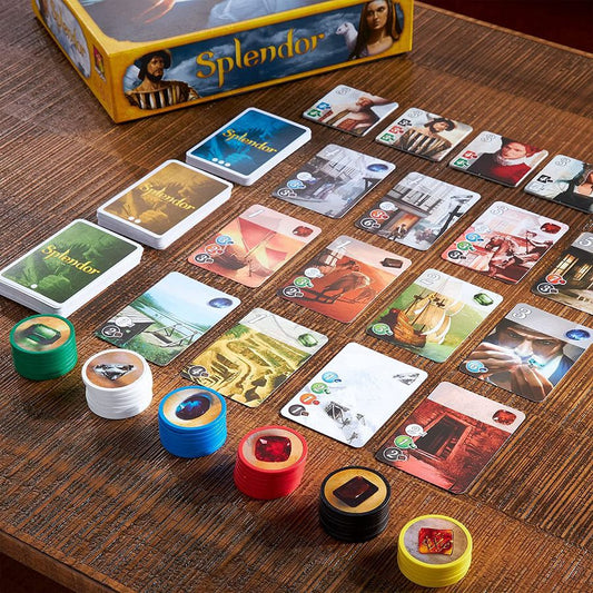 Buy Splendor game Ahmedabad Gujarat board game with colorful cards and tokens by fun n funky