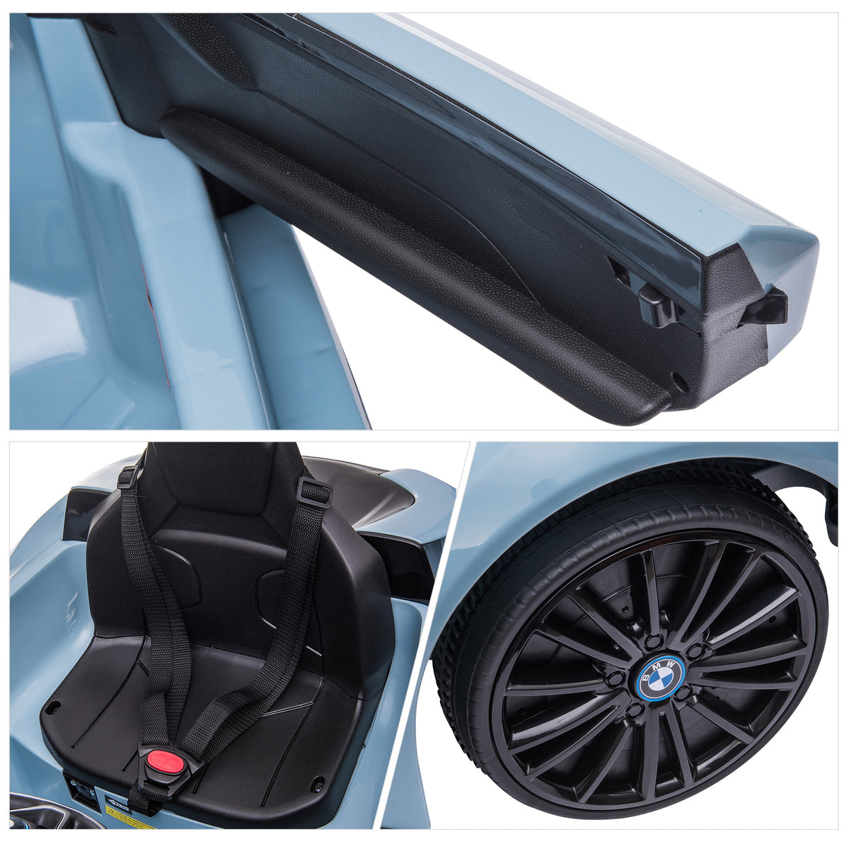 Licensed BMW I8 Coupe 6V Electric Car, Kids Ride-On Car, Battery Powered Toy with Remote Control Music Horn Lights Suspension for 37-96months Old, Blue