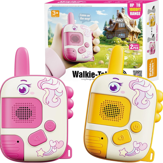 2 Pack Walkie Talkies For Girls Kids Ages 3-10 Birthday Gifts For Camping Outdoor Games Christmas Easter Holiday Toys