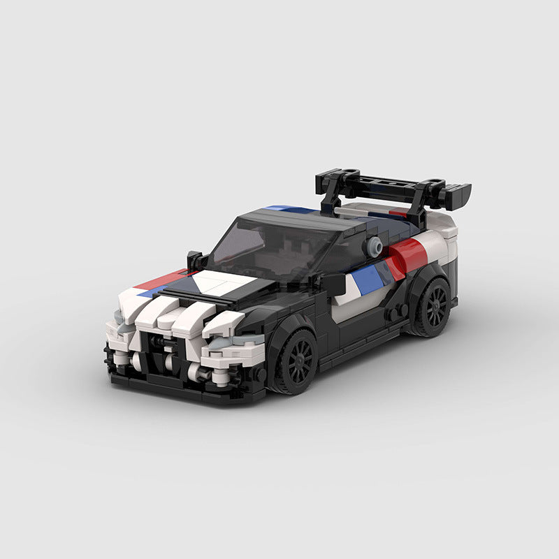 Black and white car toy BMW M4 at Sam's Toy World Ahmedabad, designed for imaginative play and collection.