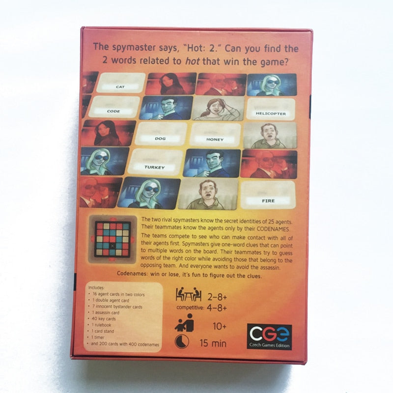 Codenames Family game box back showing word grid and description buy Codenames family game Ahmedabad Gujarat online India