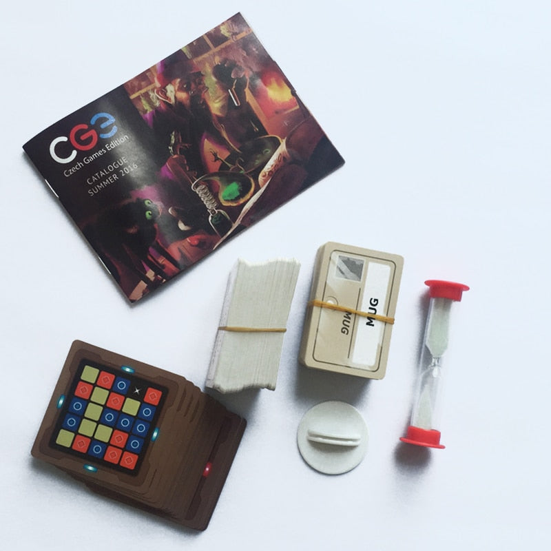 Codenames game pieces with key card and clue cards and sand timer buy Codenames family game Ahmedabad Gujarat online India