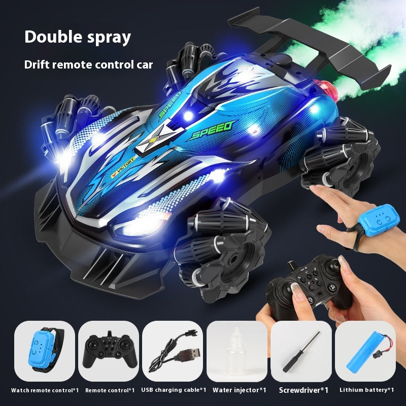High-speed Light Drift Remote Control Double Spray Children's Toy Car