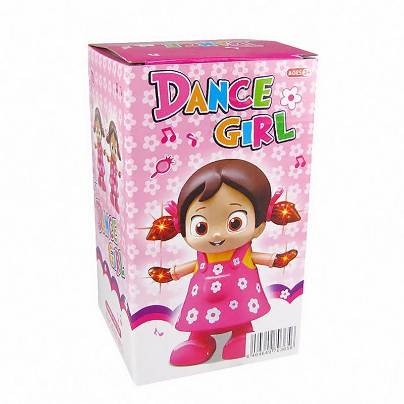 Dance girl toy packaging in pink, front view, perfect for inspiring imaginative play.