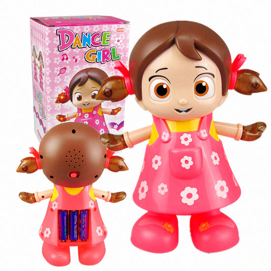 Colorful dancing cactus toy with a smiling face, front view, perfect for kids' entertainment and learning.