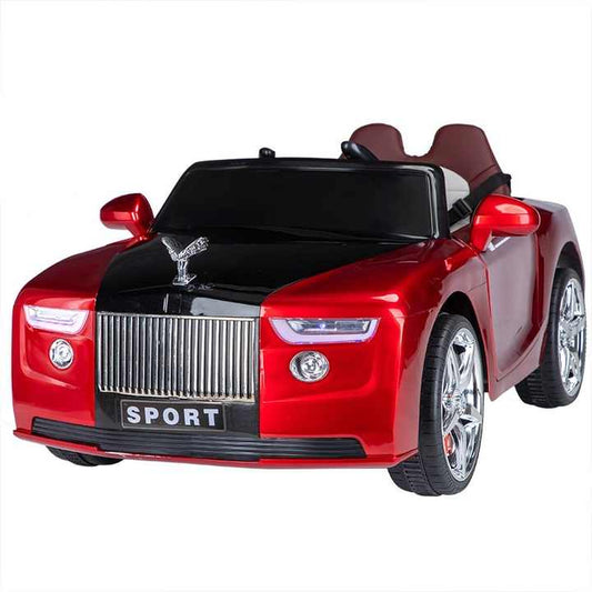 Red luxury toy car with chrome grille and leather seat Rolls Royce ride on car for kids Ahmedabad online India