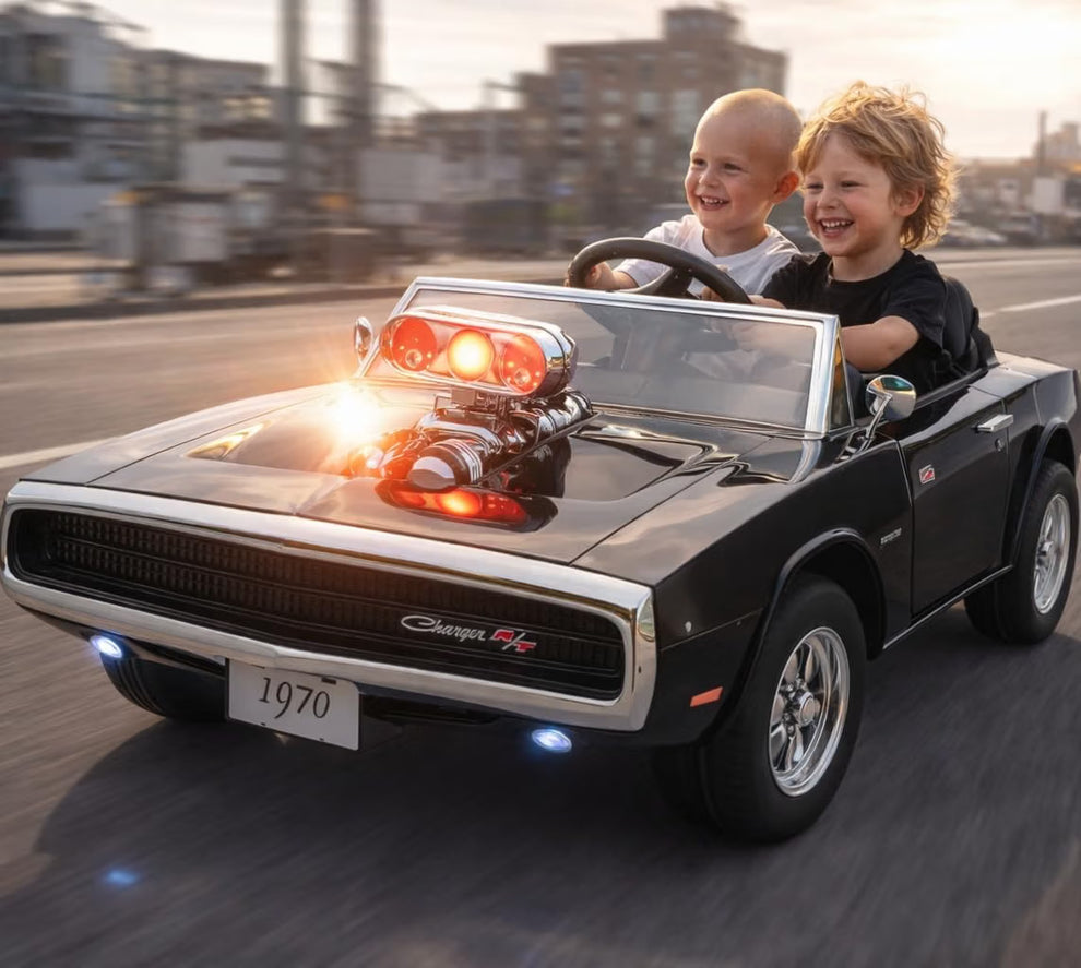 Sam's Toy World Ride on car Dodge Charger battery operated car Ahmedabad for kids ages 3 to 8 with realistic features