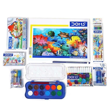 Doms Painting Kit | Perfect Value Pack | Kit For School Essentials | Gifting Range For Kids | 9-in-1 Creative Gift Items | mrp ₹:199 | Sam's Toy World Ahmedabad