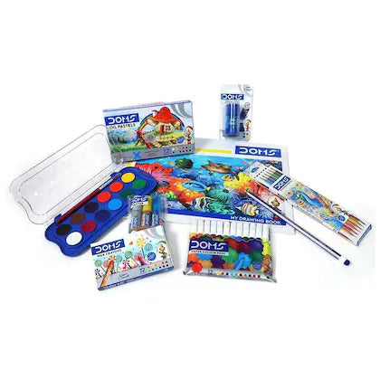 Doms Painting Kit | Perfect Value Pack | Kit For School Essentials | Gifting Range For Kids | 9-in-1 Creative Gift Items | mrp ₹:199 | Sam's Toy World Ahmedabad