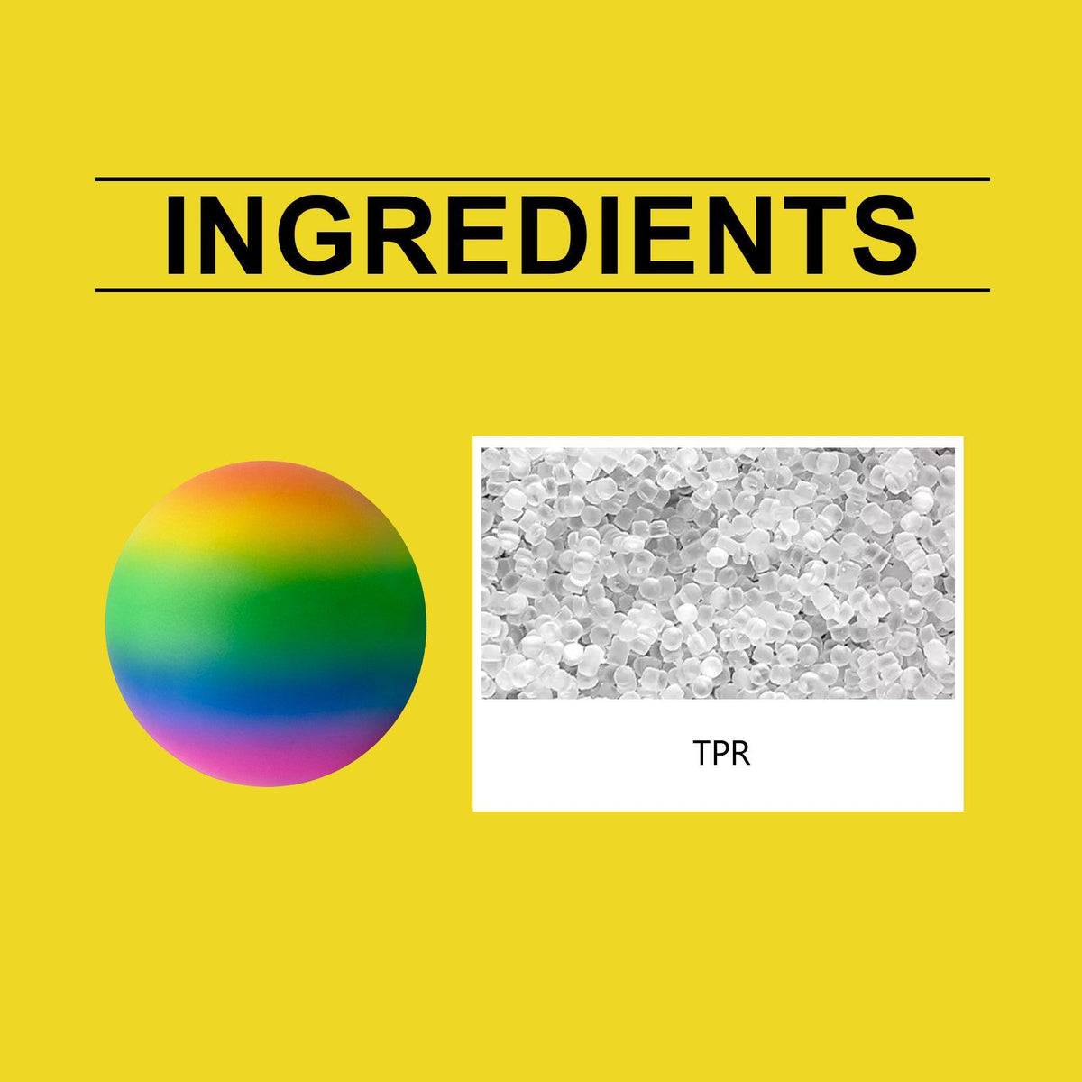 Colorful rainbow stress ball, side view, ideal for stress relief and promoting focus