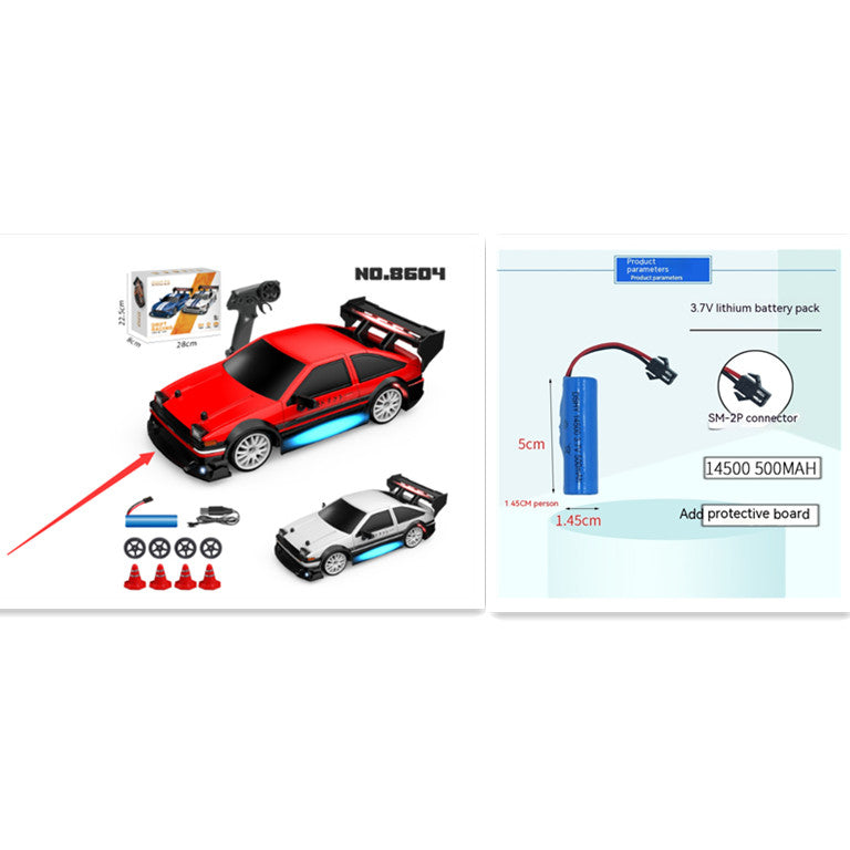 Drifting Stunt rc car with remote in red and blue for ages 8 and up from Sam's Toy World