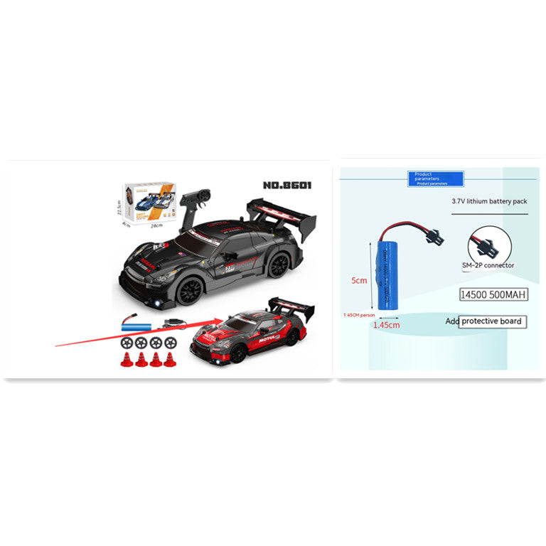 Drifting Stunt RC car with remote in black and red for kids ages 8 and up from Sam's Toy World