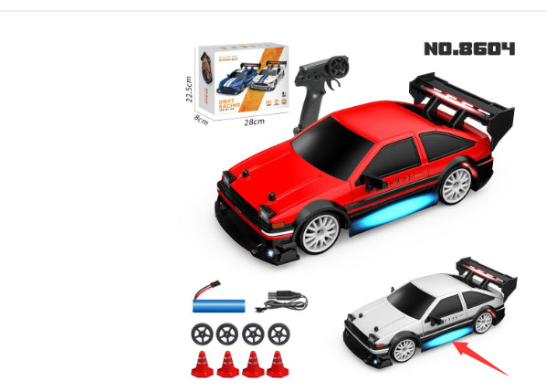 Drifting Stunt RC car with remote in red and silver, designed for ages 6 and up from Sam's Toy World