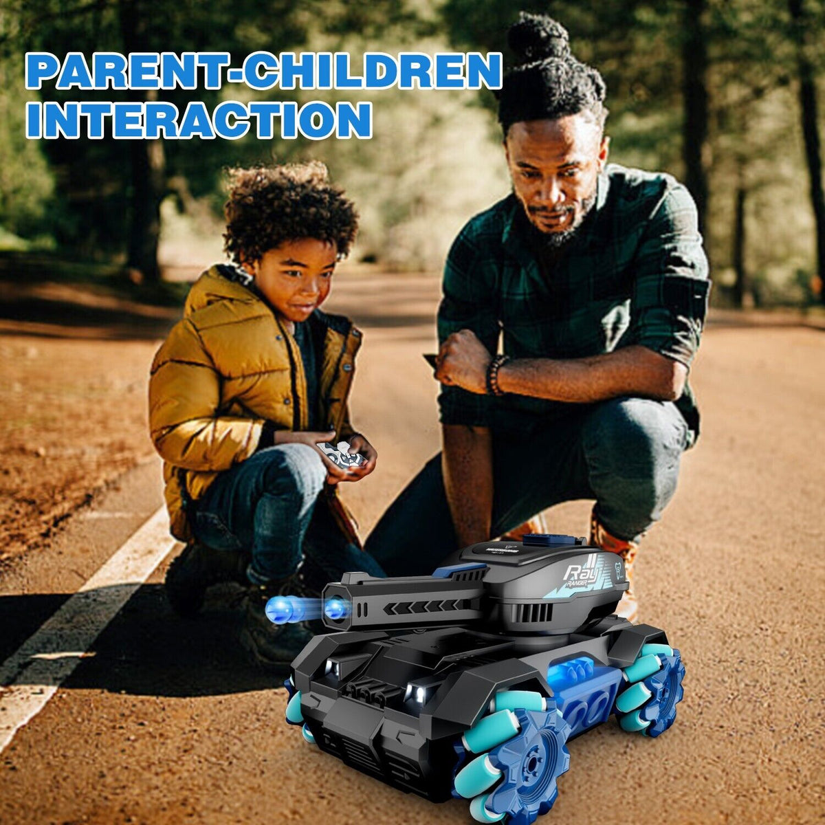 DE  Y1 RC Tank Shooting Gesture Sensing Rc Stunt Car With Light Music