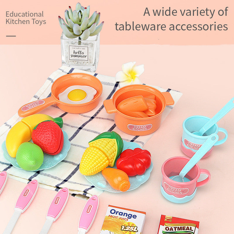 Sam's Toy World kitchen for play Girls Toy set with colorful fruits and cooking accessories for kids