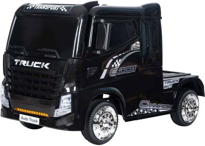 Electric Ride-On Heavy-Duty Truck with Remote & Manual Drive Ahmedabad Gujarat in black for kids by Sam's Toy World