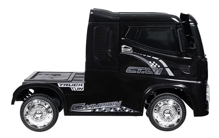 Black Electric Ride-On Heavy-Duty Truck with Remote & Manual Drive Ahmedabad Gujarat for kids by Sam's Toy World