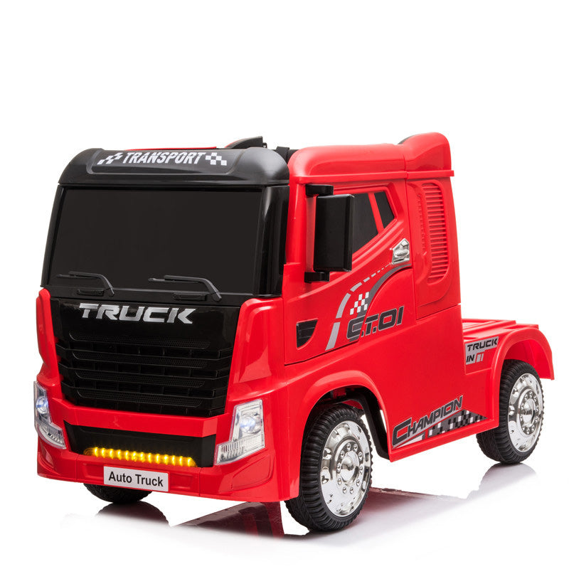 Red Electric Ride-On Heavy-Duty Truck with Remote & Manual Drive Ahmedabad Gujarat from Sam's Toy World for ages 3 and up