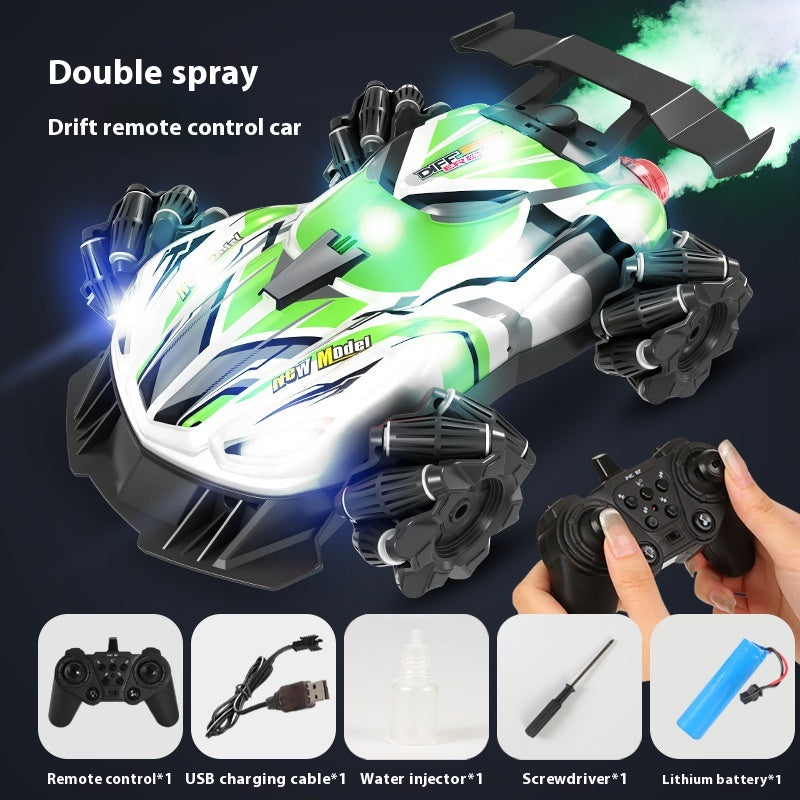 High-speed Light Drift Remote Control Double Spray Children's Toy Car